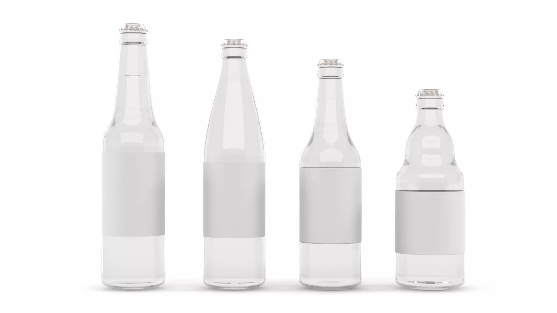 Glass Bottles 3D model_0