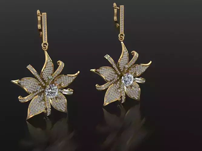 Flower earrings