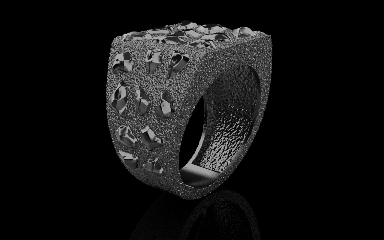 Nugget ring model 1036 3D print model_24