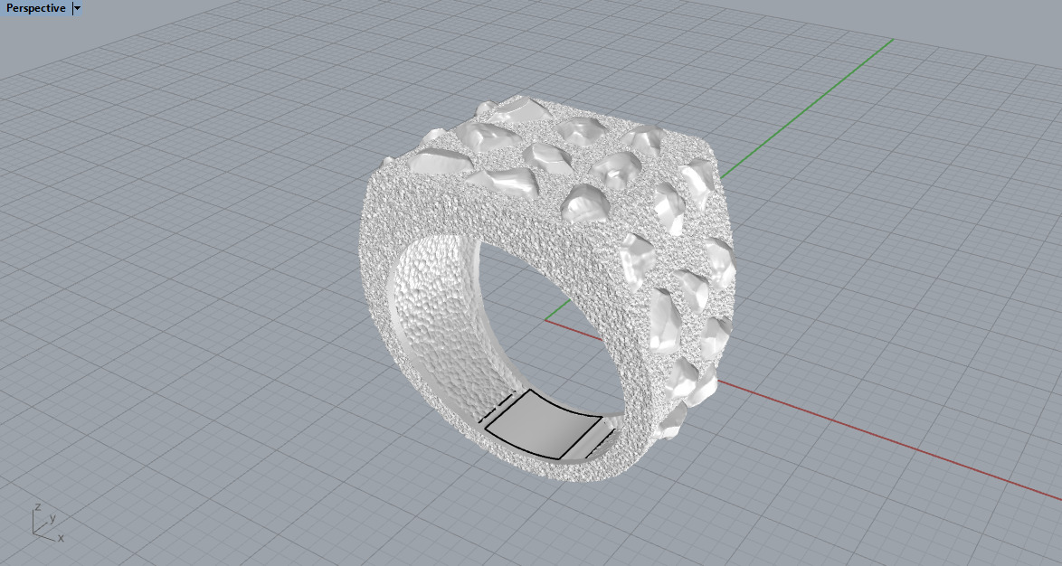 Nugget ring model 1036 3D print model_9