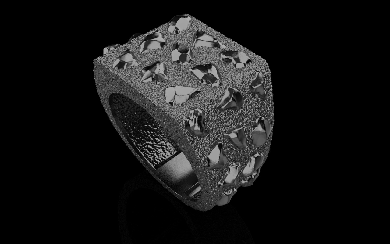 Nugget ring model 1036 3D print model_14