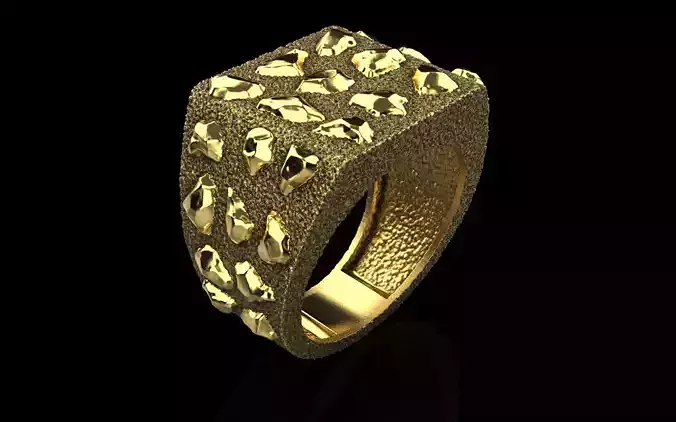 Nugget ring model 1036 3D print model