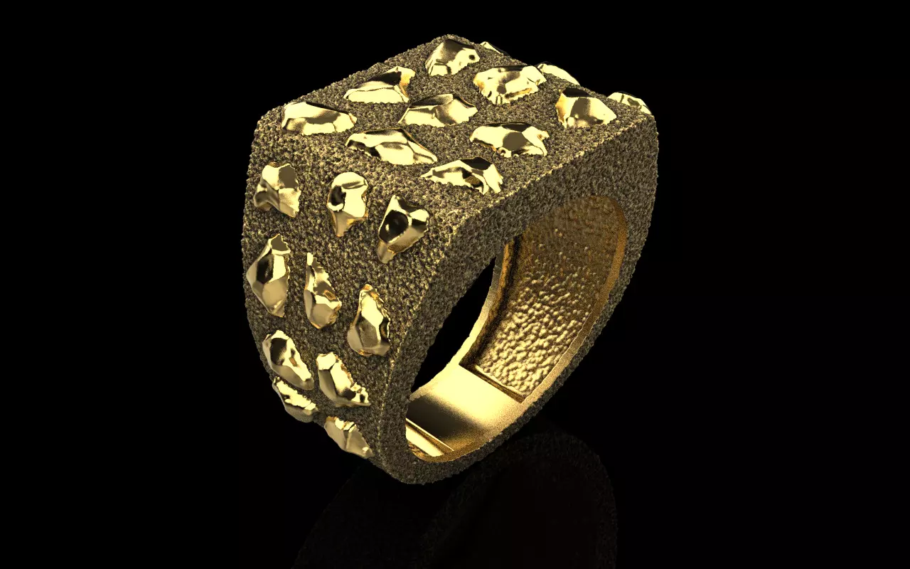 Nugget ring model 1036 3D print model_0