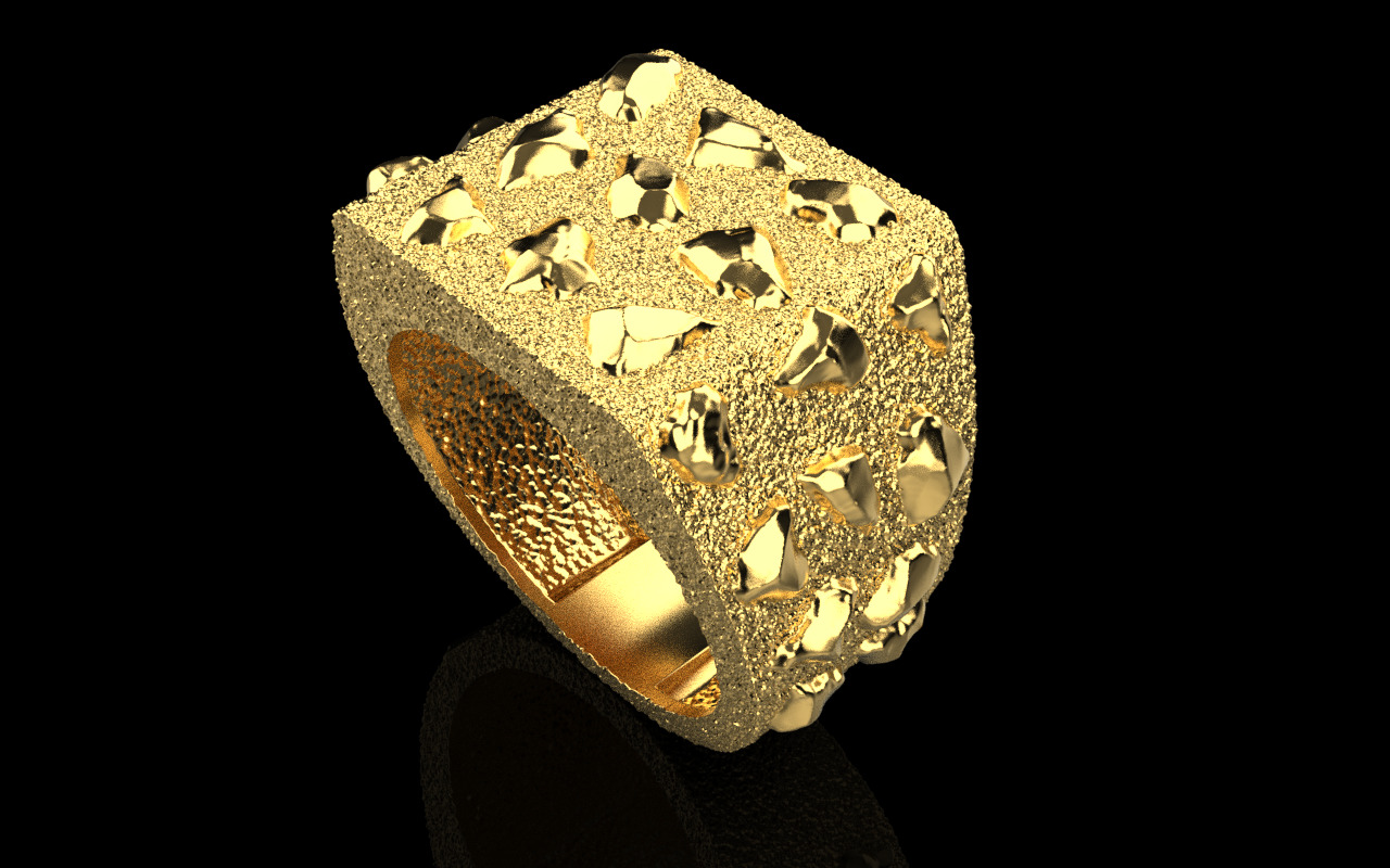Nugget ring model 1036 3D print model_11