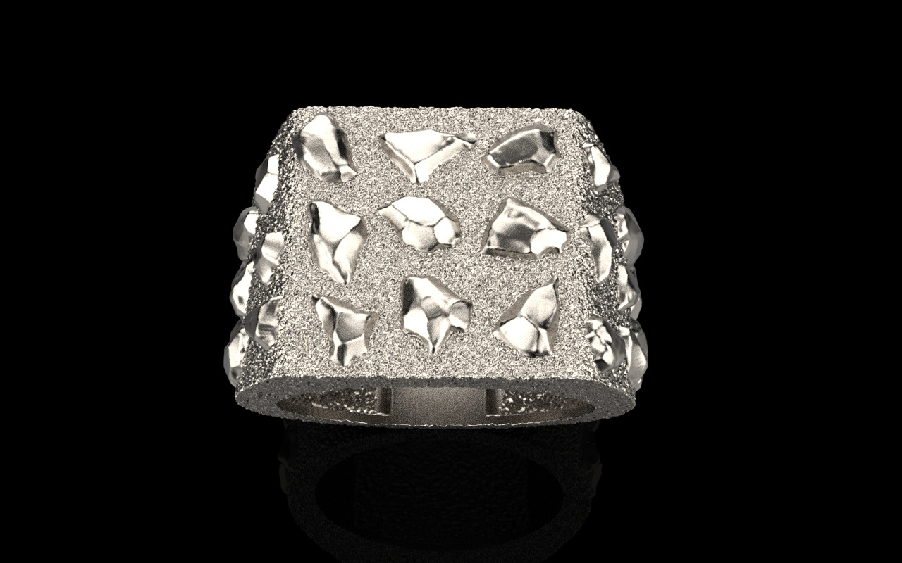 Nugget ring model 1036 3D print model_17
