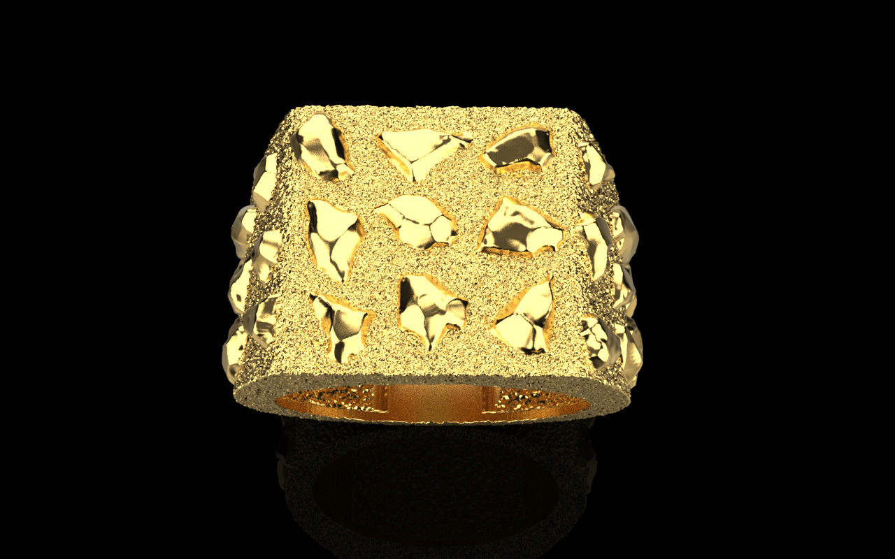 Nugget ring model 1036 3D print model_16