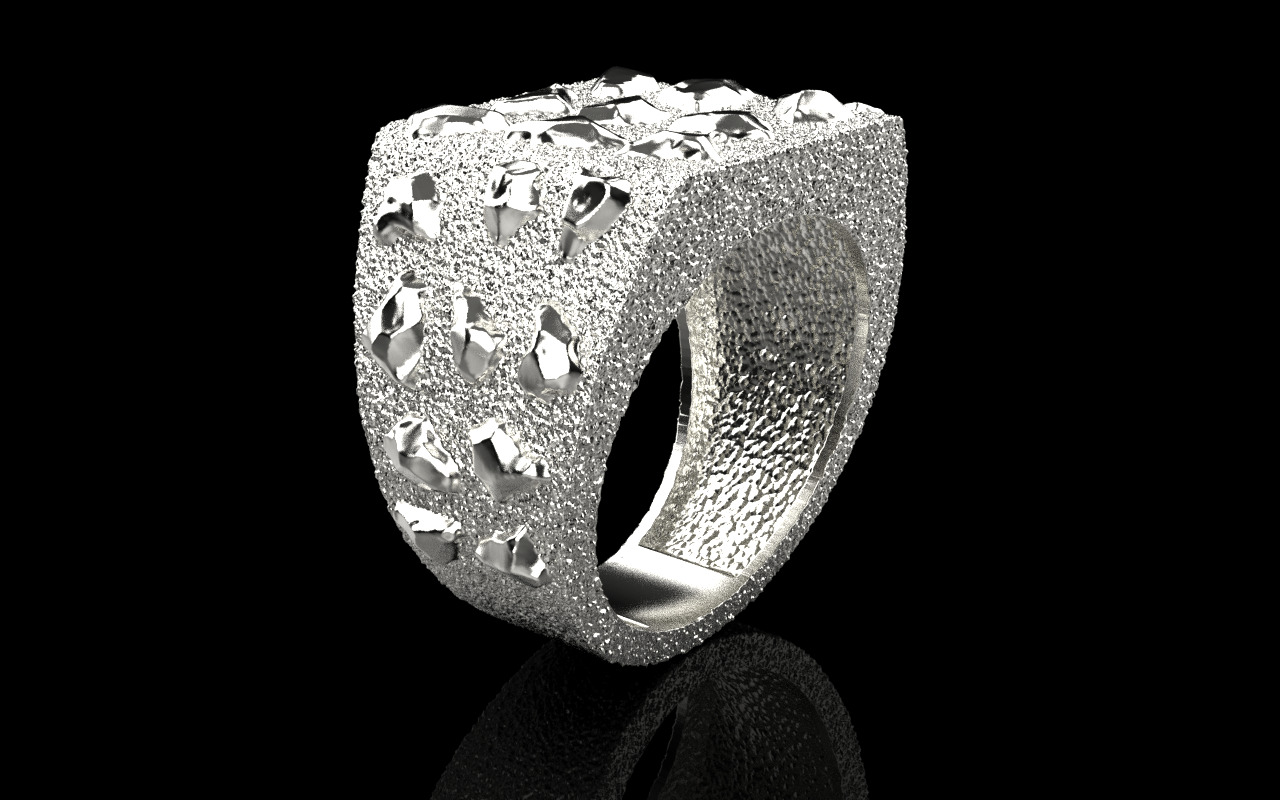 Nugget ring model 1036 3D print model_25