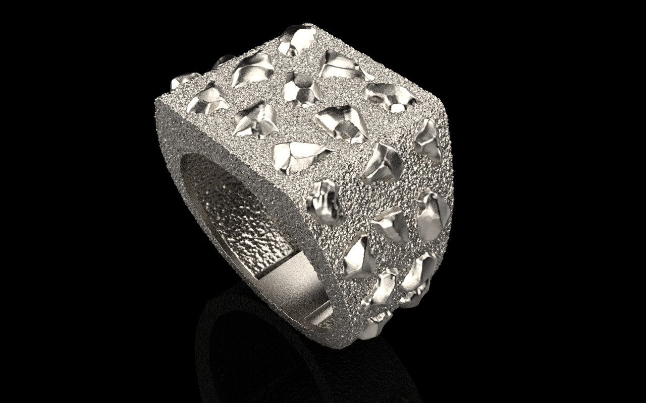 Nugget ring model 1036 3D print model_12