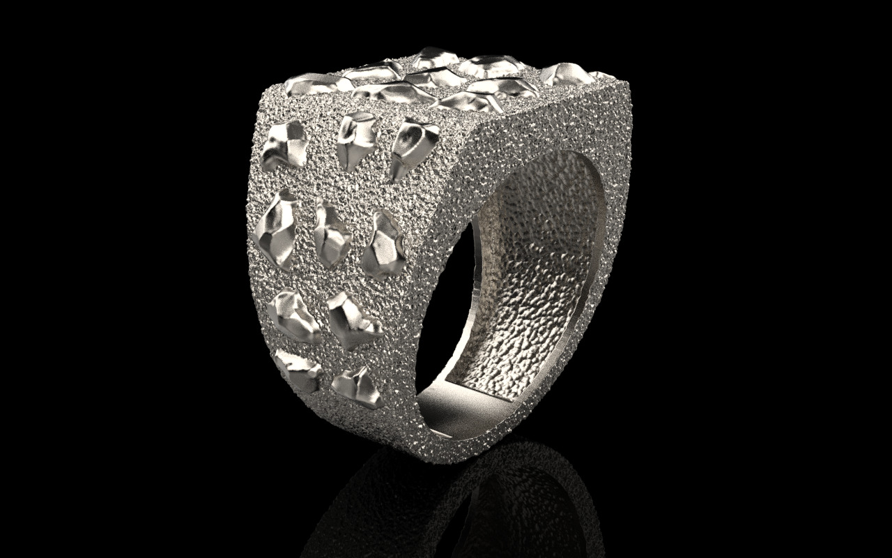 Nugget ring model 1036 3D print model_22