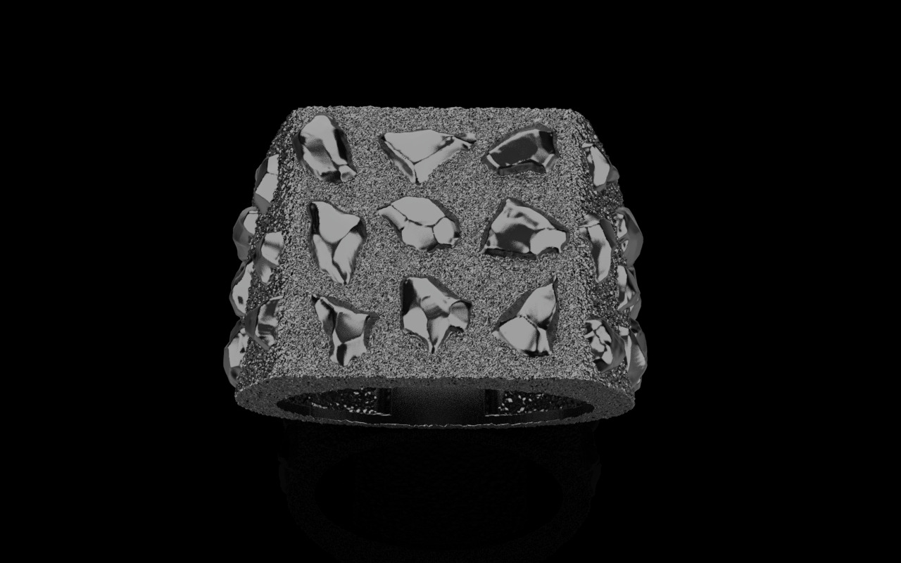 Nugget ring model 1036 3D print model_19