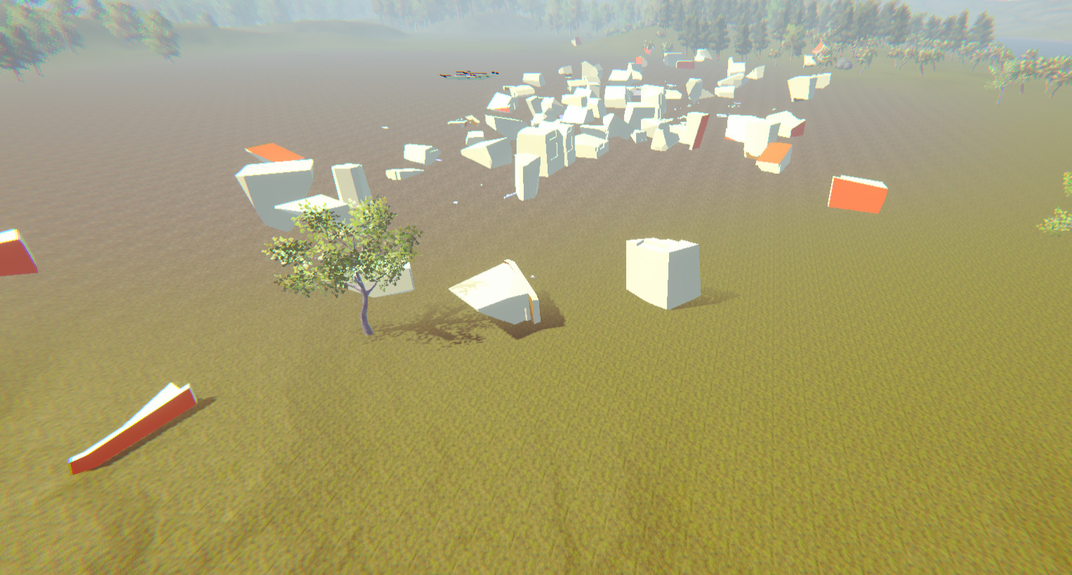 Destructible House With Separated Mesh Free low-poly 3D model_8