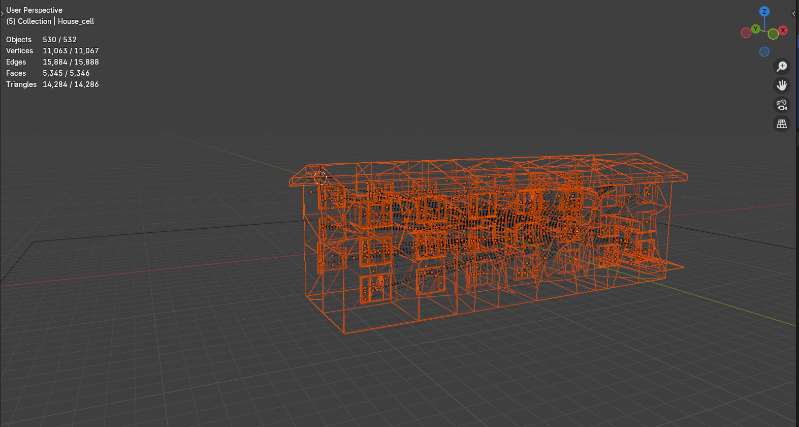 Destructible House With Separated Mesh Free low-poly 3D model_4