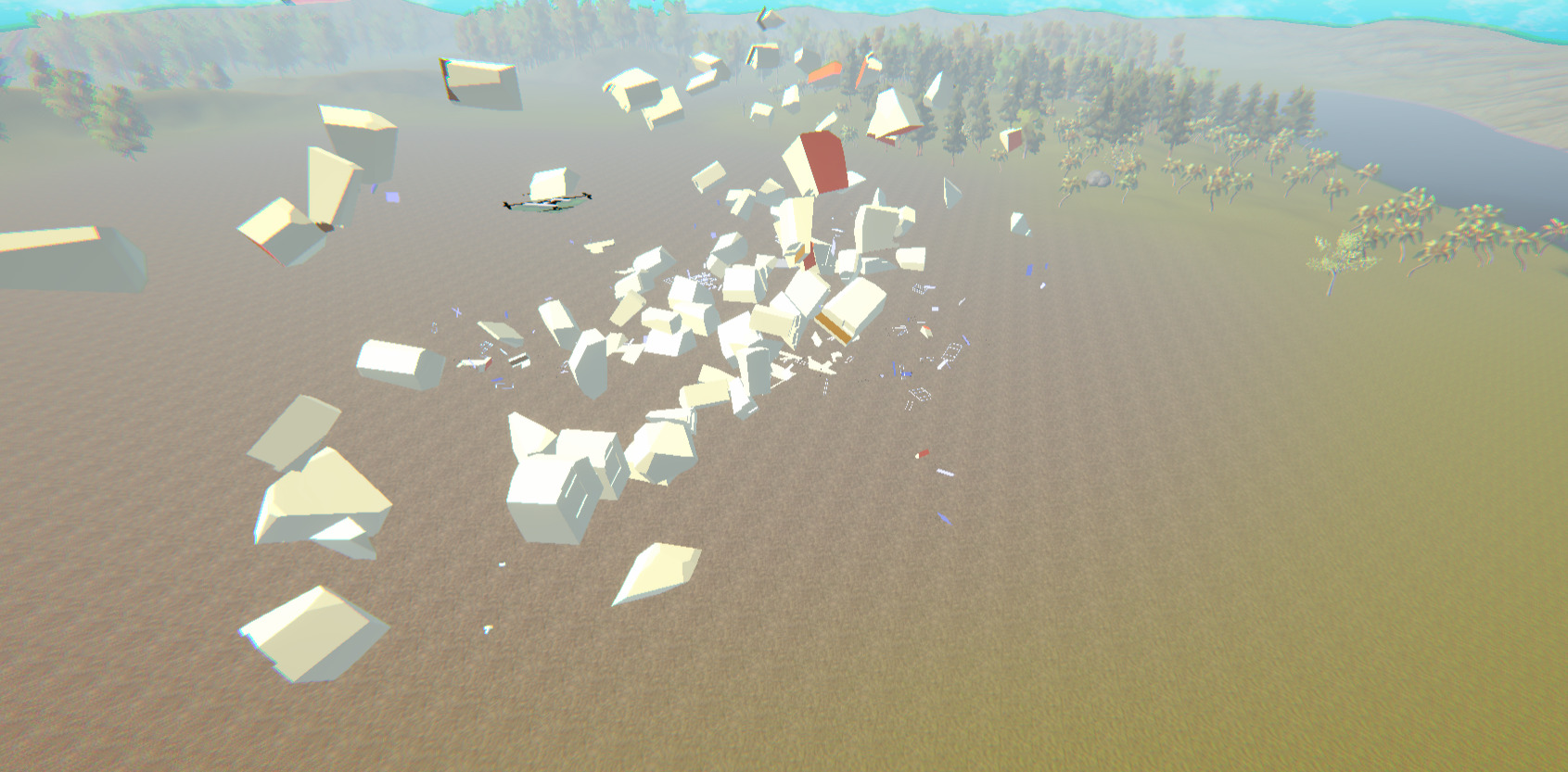 Destructible House With Separated Mesh Free low-poly 3D model_7