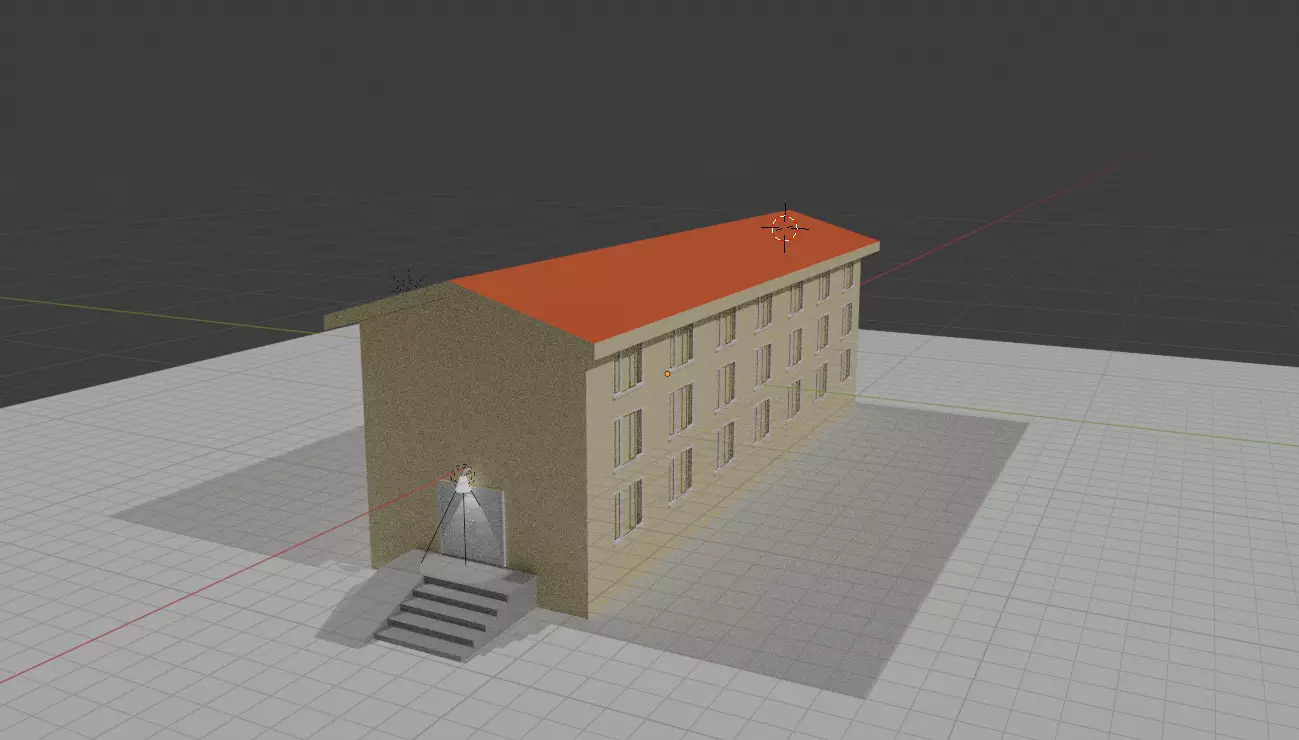Destructible House With Separated Mesh Free low-poly 3D model_0
