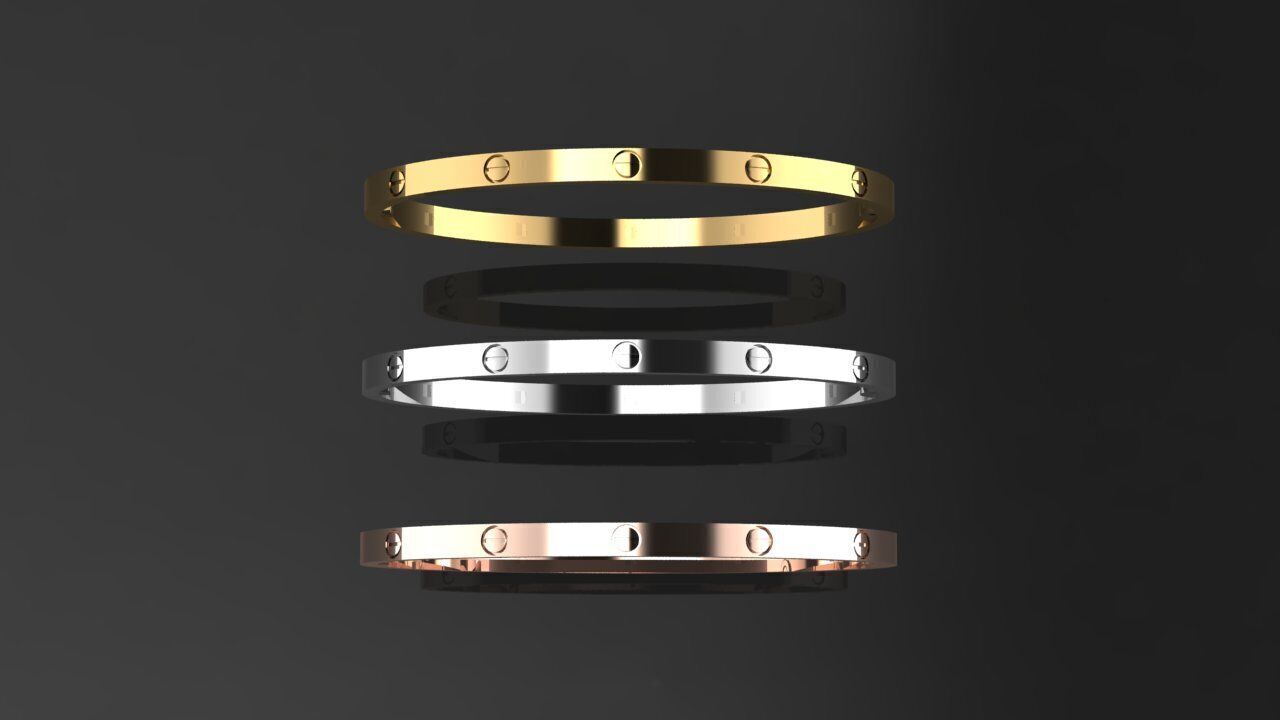 Cartier Bracelet  3D print model_1