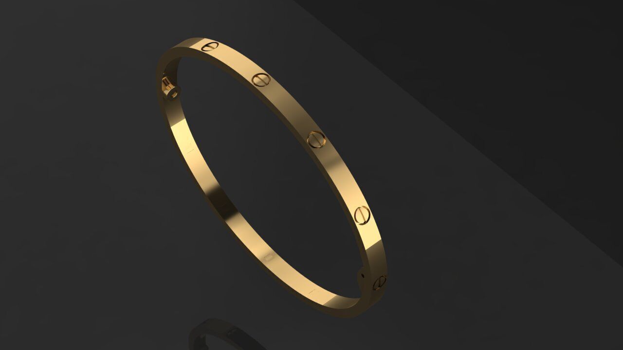 Cartier Bracelet  3D print model_4