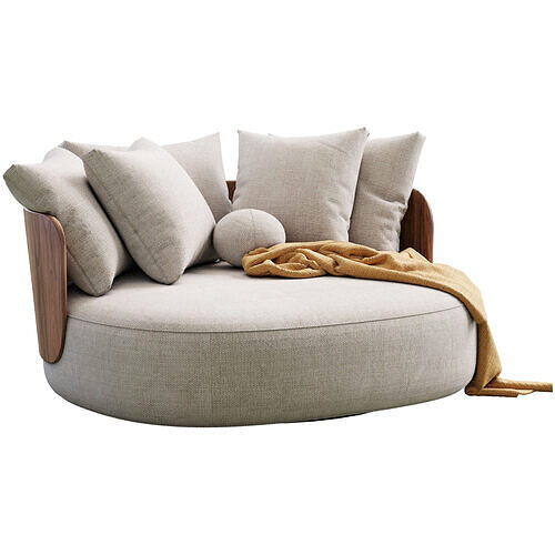Armchair Calin XL By Porada 3D model