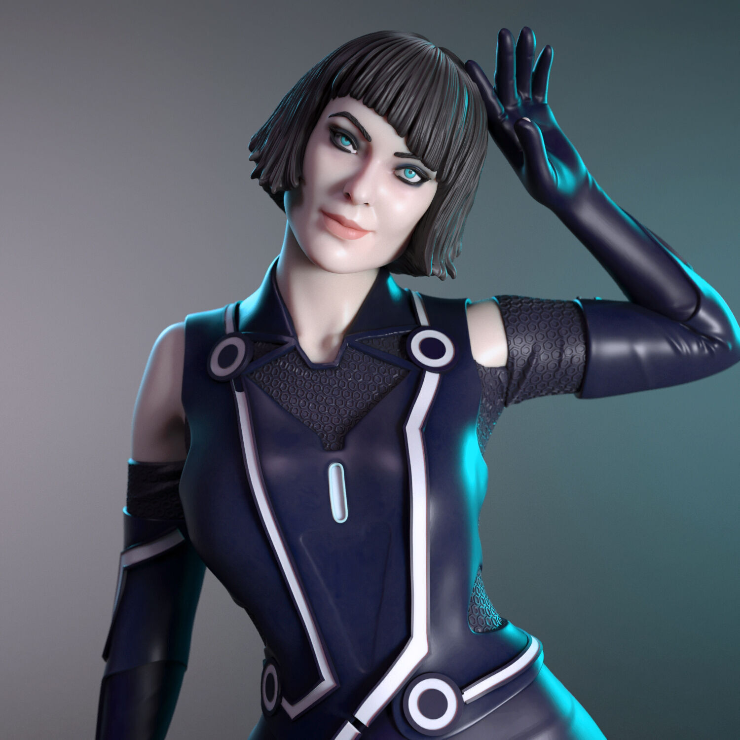Quorra from Tron Legacy 3D print model_5