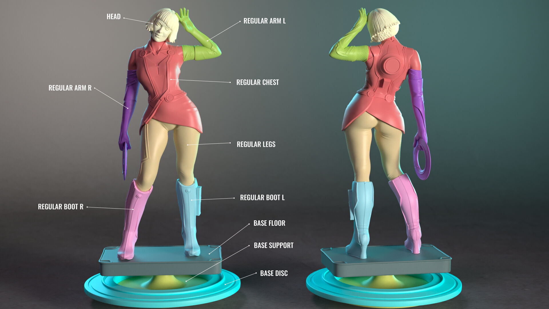 Quorra from Tron Legacy 3D print model_9