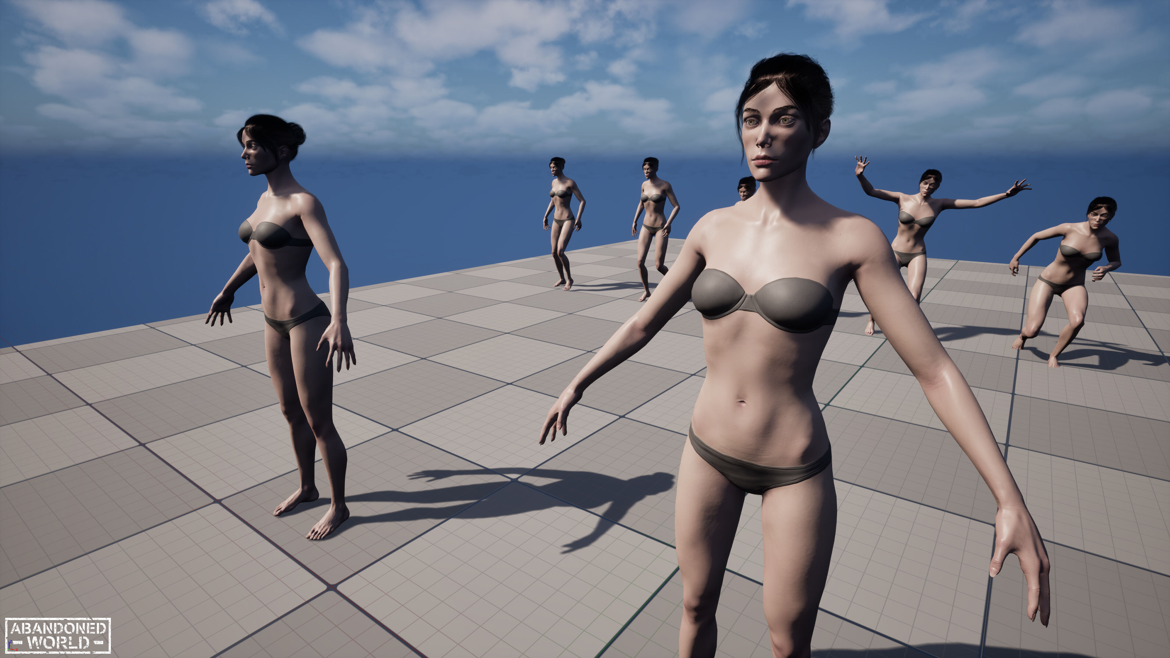 Base Humans - Man and Woman Low-poly 3D model_19