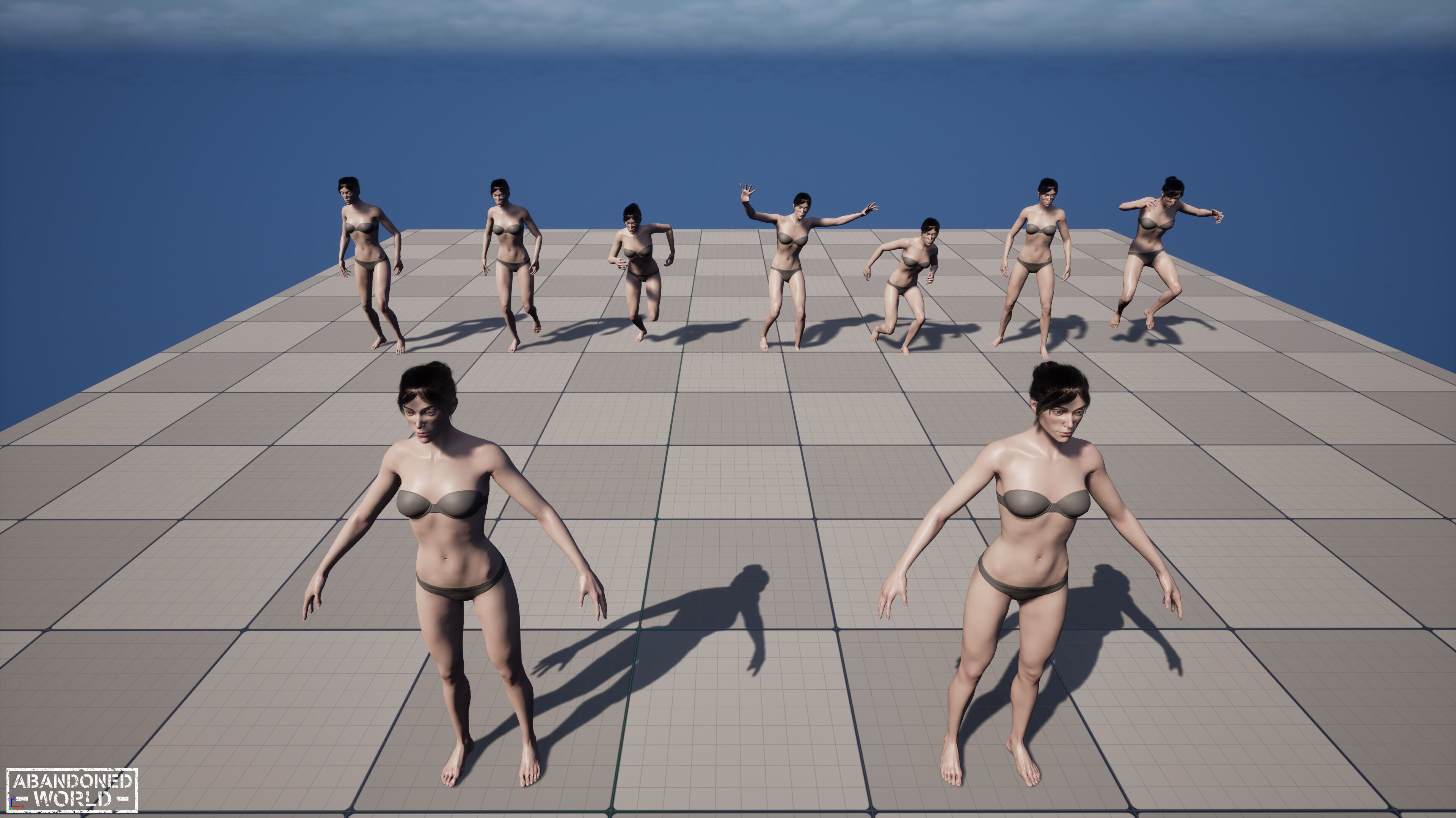 Base Humans - Man and Woman Low-poly 3D model_17