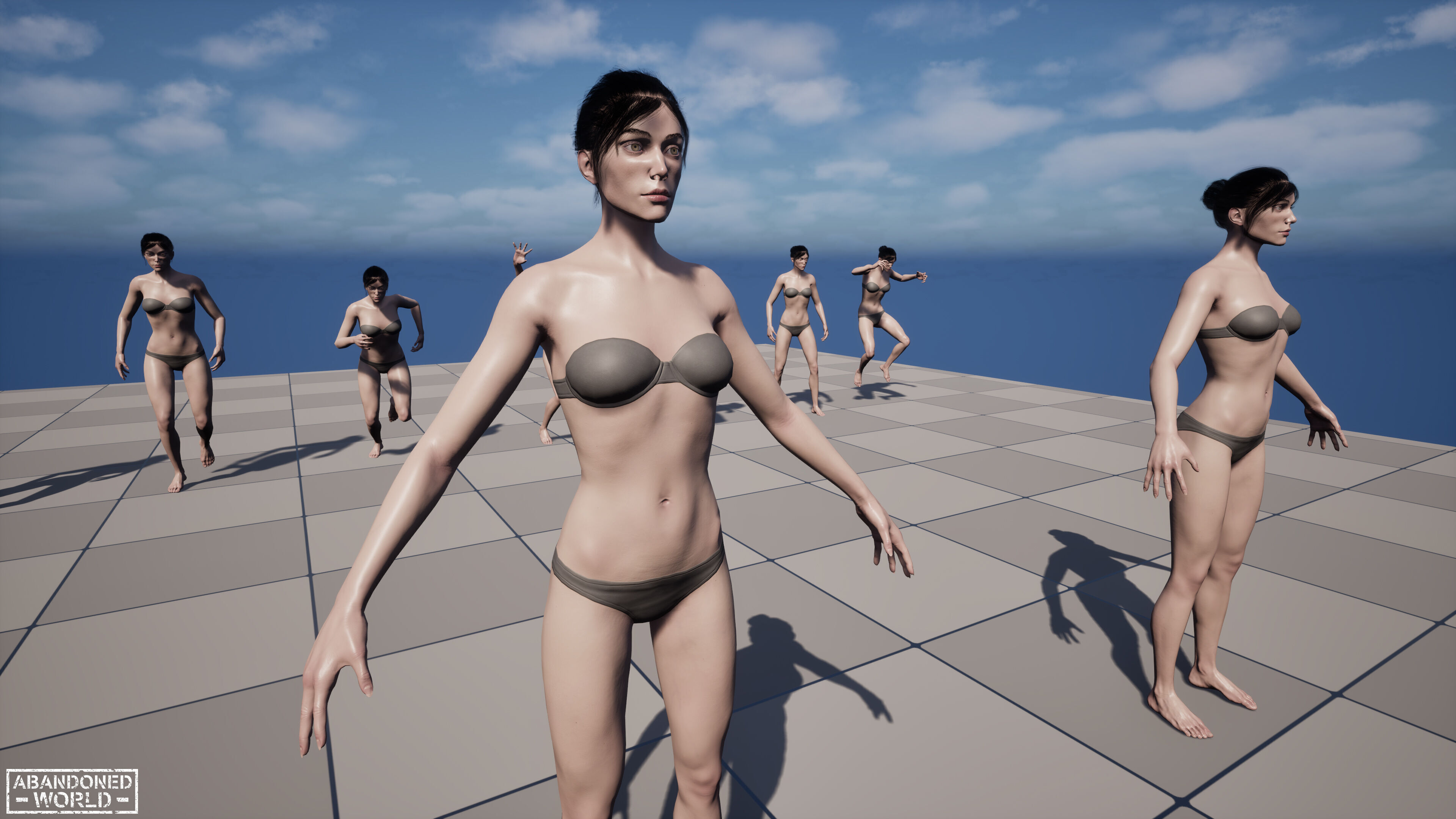 Base Humans - Man and Woman Low-poly 3D model_21