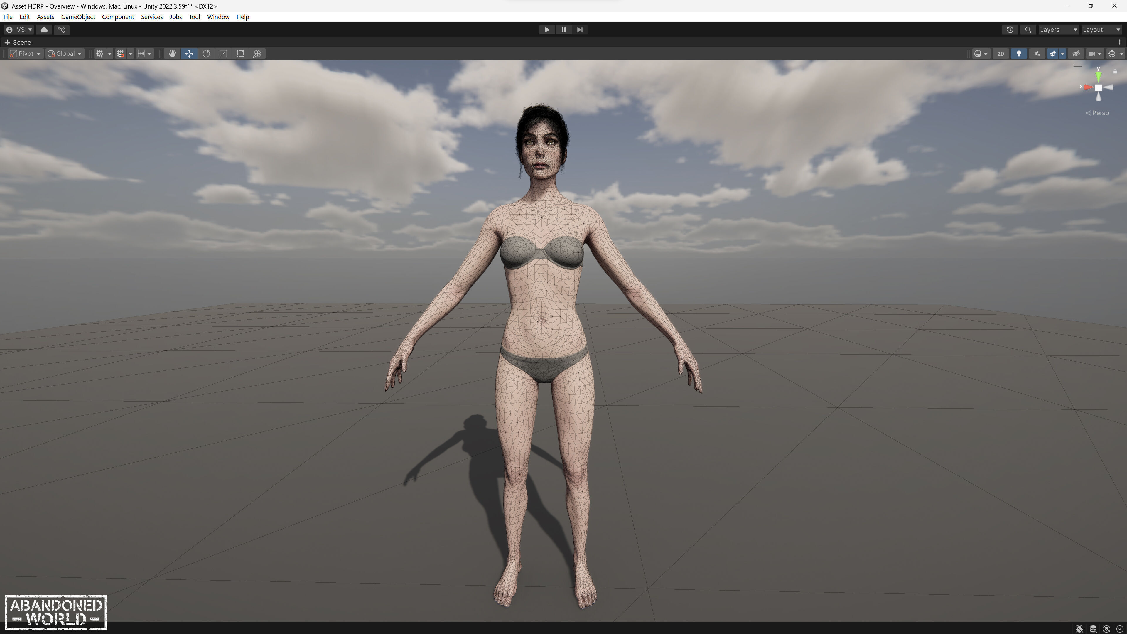 Base Humans - Man and Woman Low-poly 3D model_37