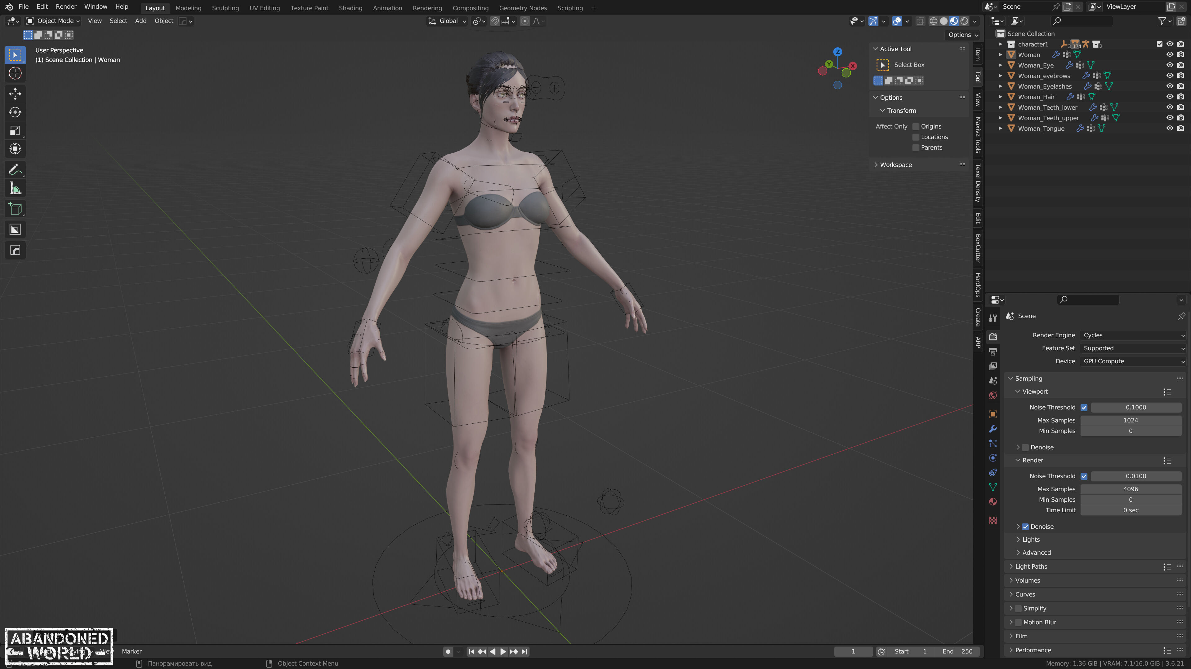 Base Humans - Man and Woman Low-poly 3D model_30