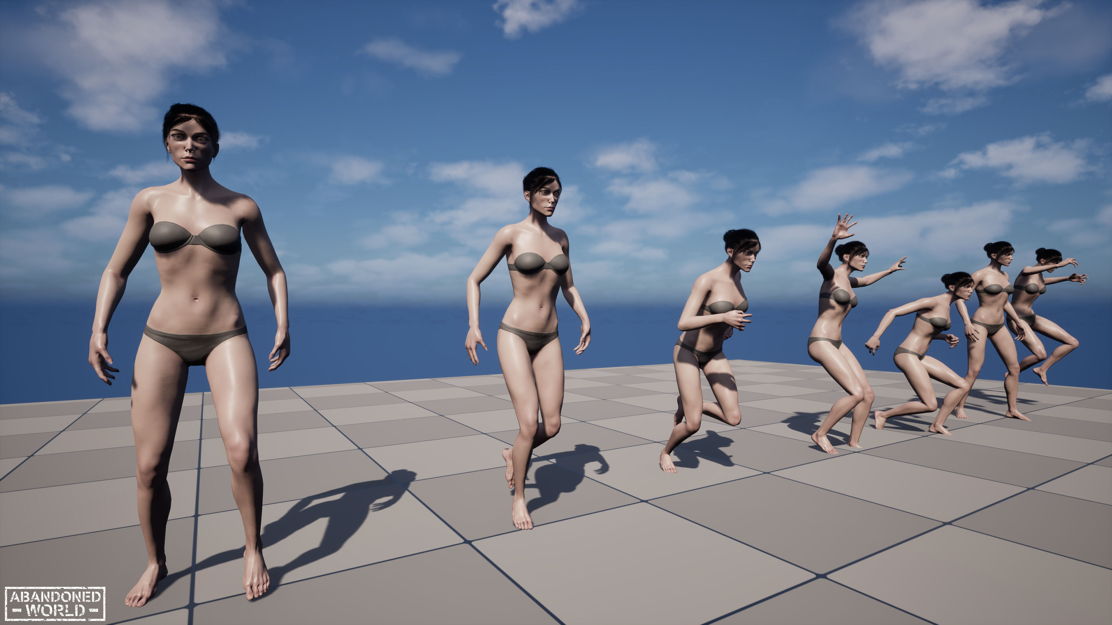 Base Humans - Man and Woman Low-poly 3D model_23
