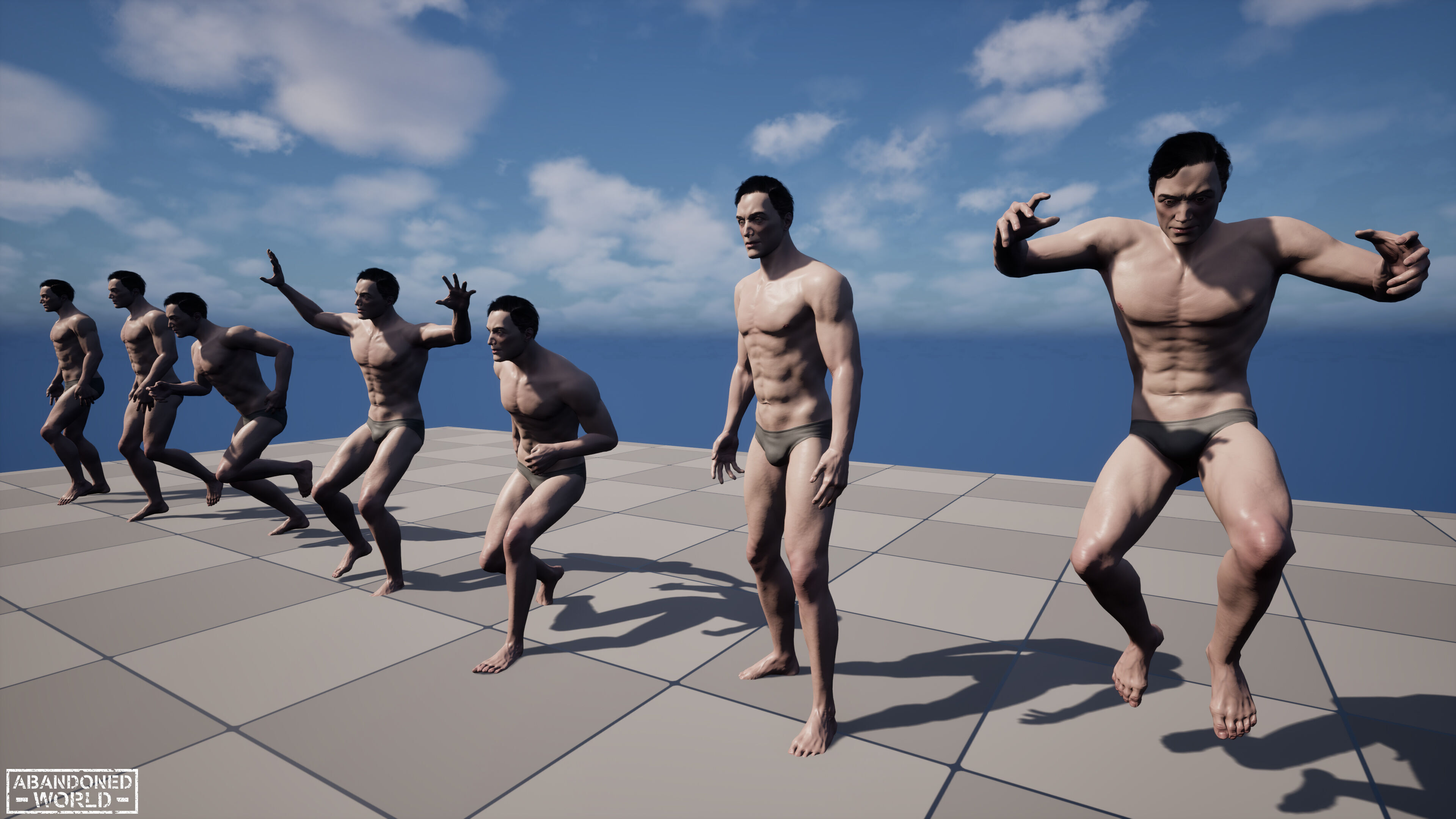 Base Humans - Man and Woman Low-poly 3D model_24
