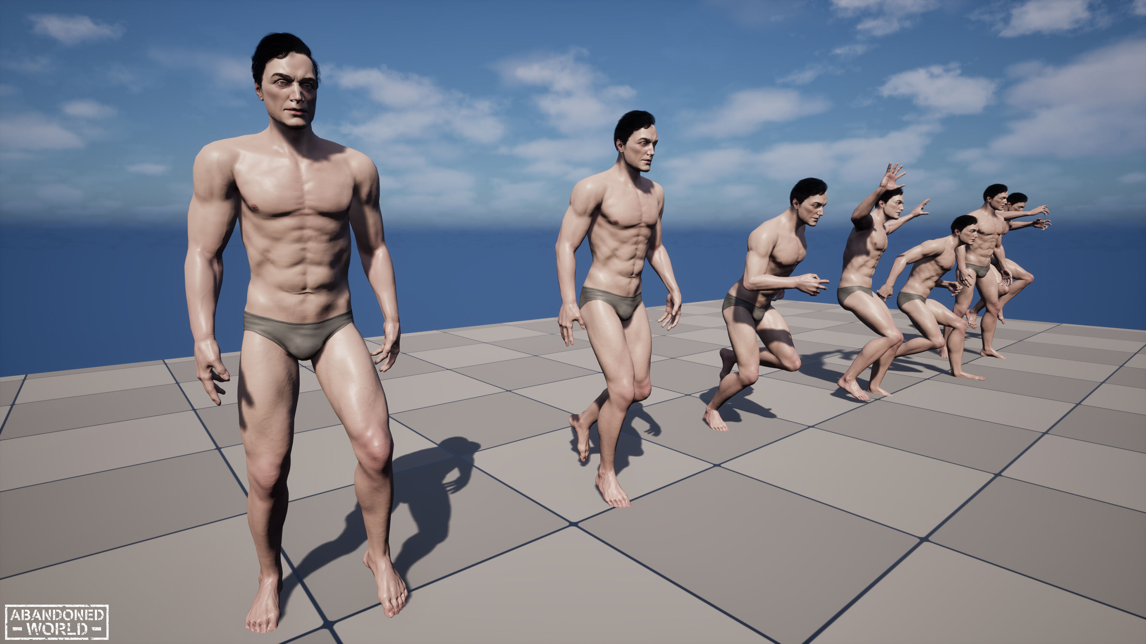 Base Humans - Man and Woman Low-poly 3D model_22