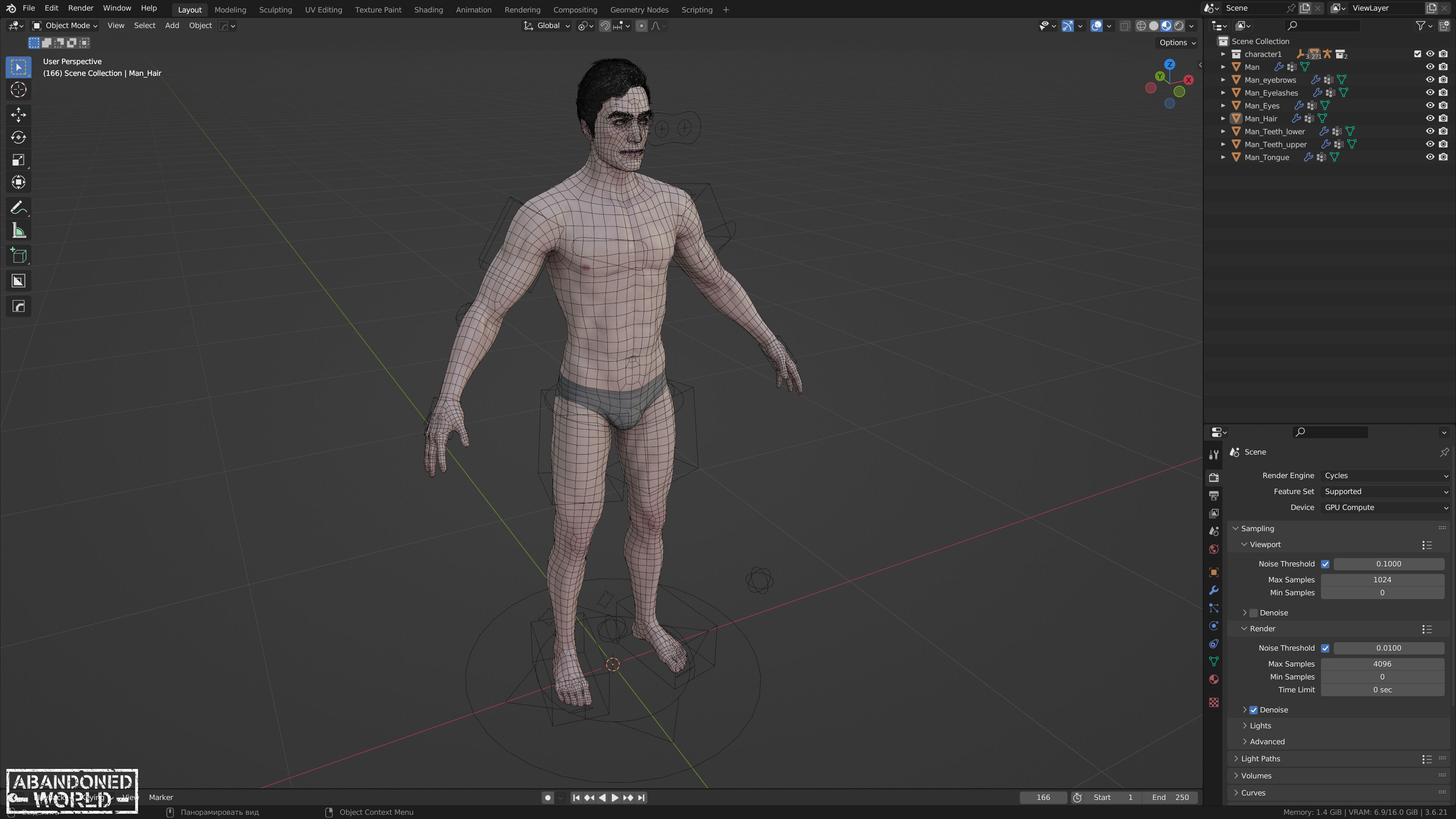 Base Humans - Man and Woman Low-poly 3D model_27