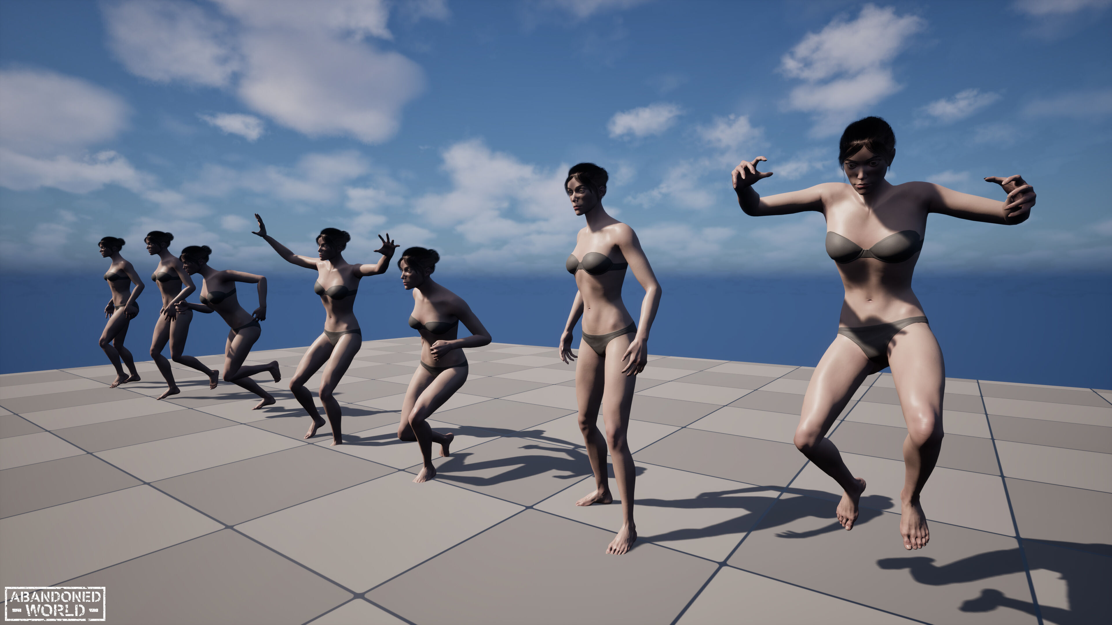Base Humans - Man and Woman Low-poly 3D model_25