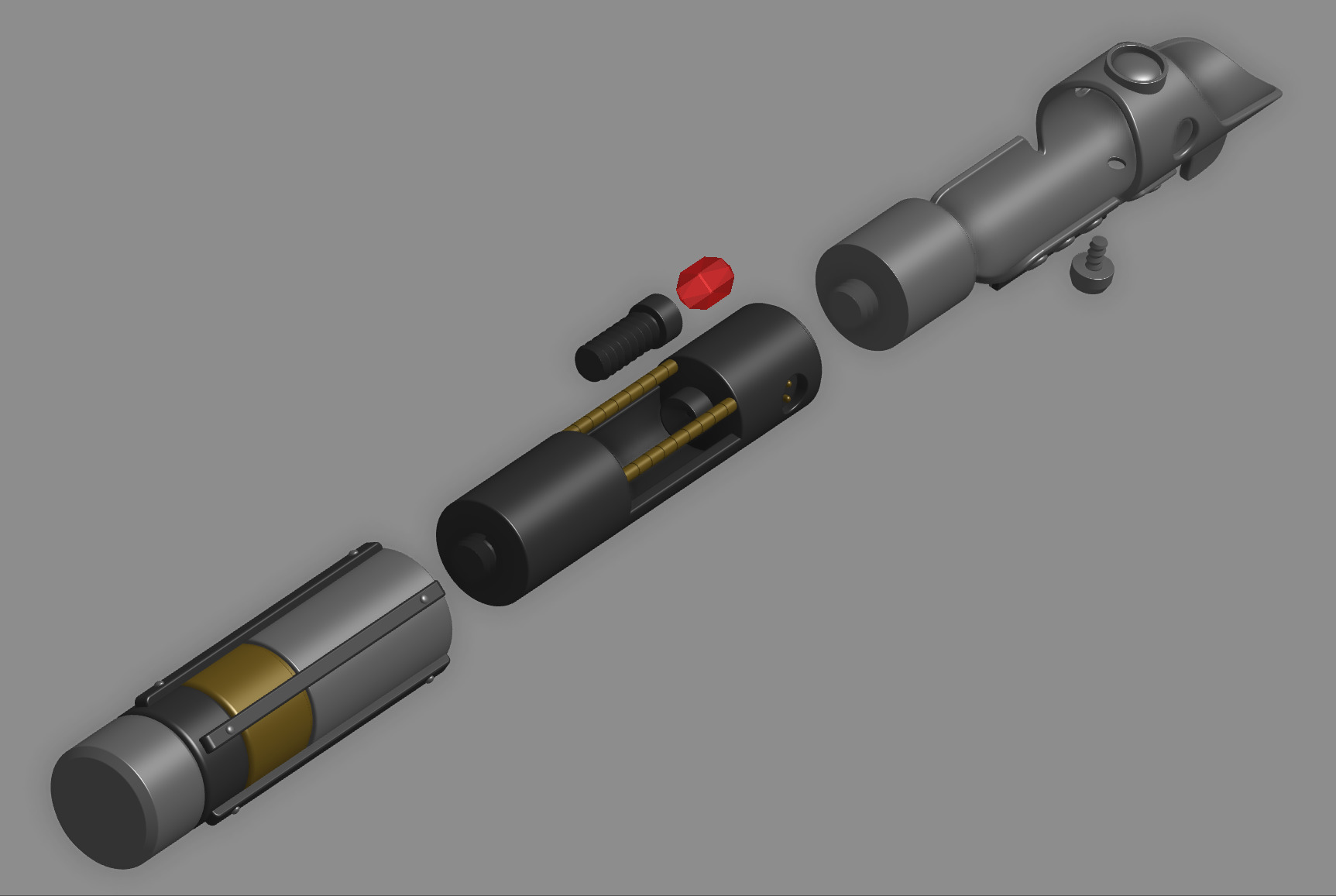 Starkiller - Galen Marek Lightsaber Hilt  3D print model_7