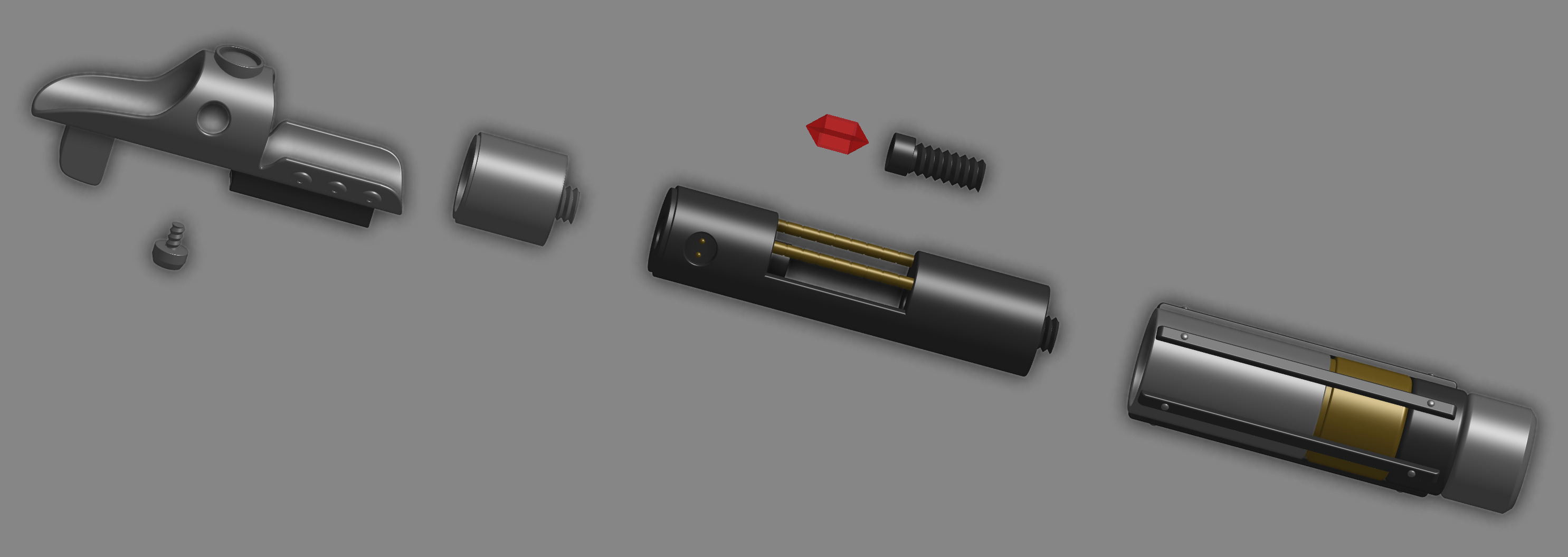 Starkiller - Galen Marek Lightsaber Hilt  3D print model_6