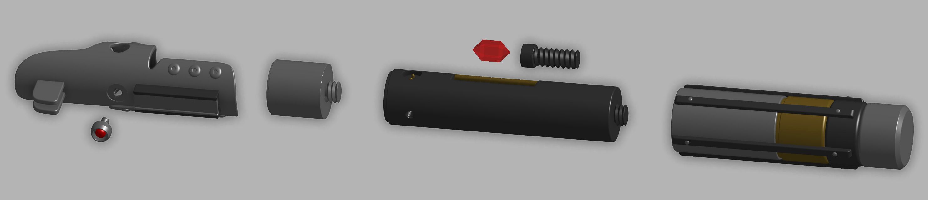 Starkiller - Galen Marek Lightsaber Hilt  3D print model_10