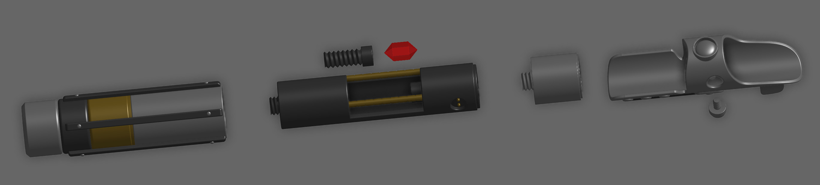 Starkiller - Galen Marek Lightsaber Hilt  3D print model_8