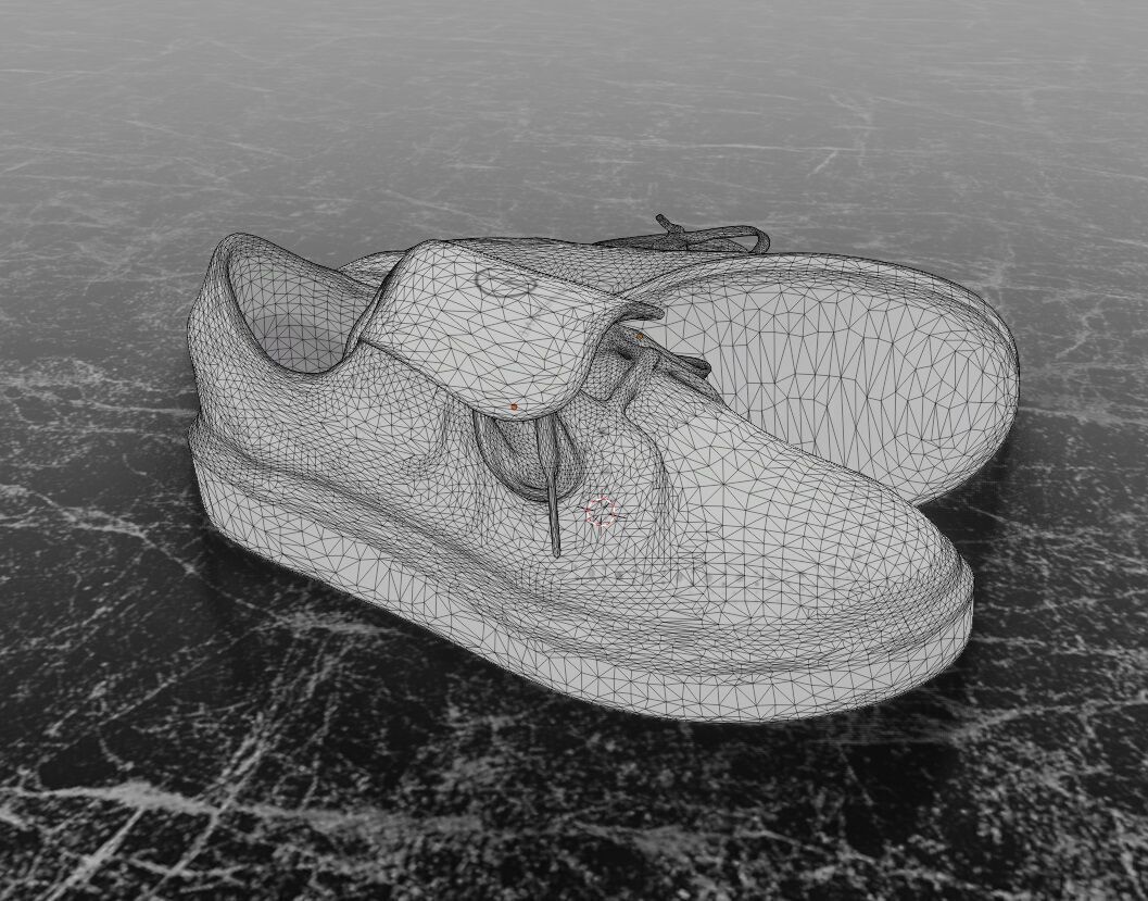 NIKE KWONDO X PEACEMINUSONE 3D SHOES Low-poly 3D model_14