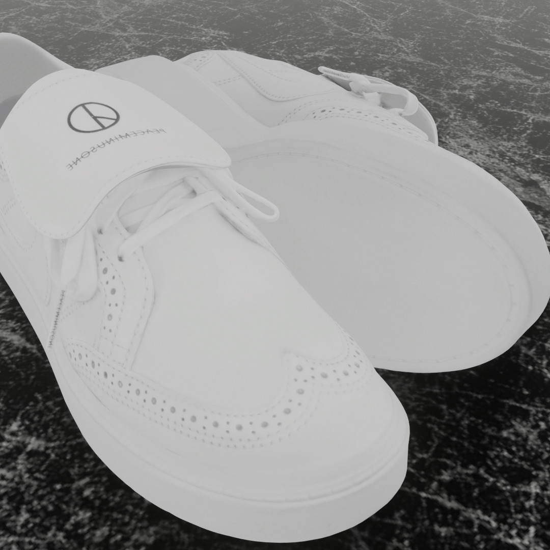 NIKE KWONDO X PEACEMINUSONE 3D SHOES Low-poly 3D model_11