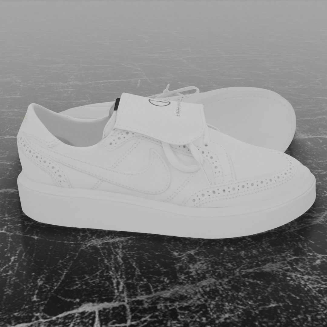 NIKE KWONDO X PEACEMINUSONE 3D SHOES Low-poly 3D model_4