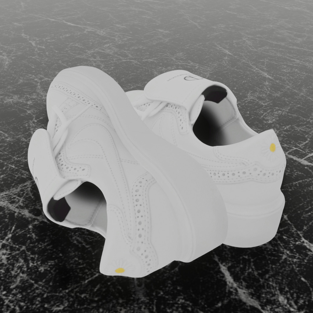 NIKE KWONDO X PEACEMINUSONE 3D SHOES Low-poly 3D model_6