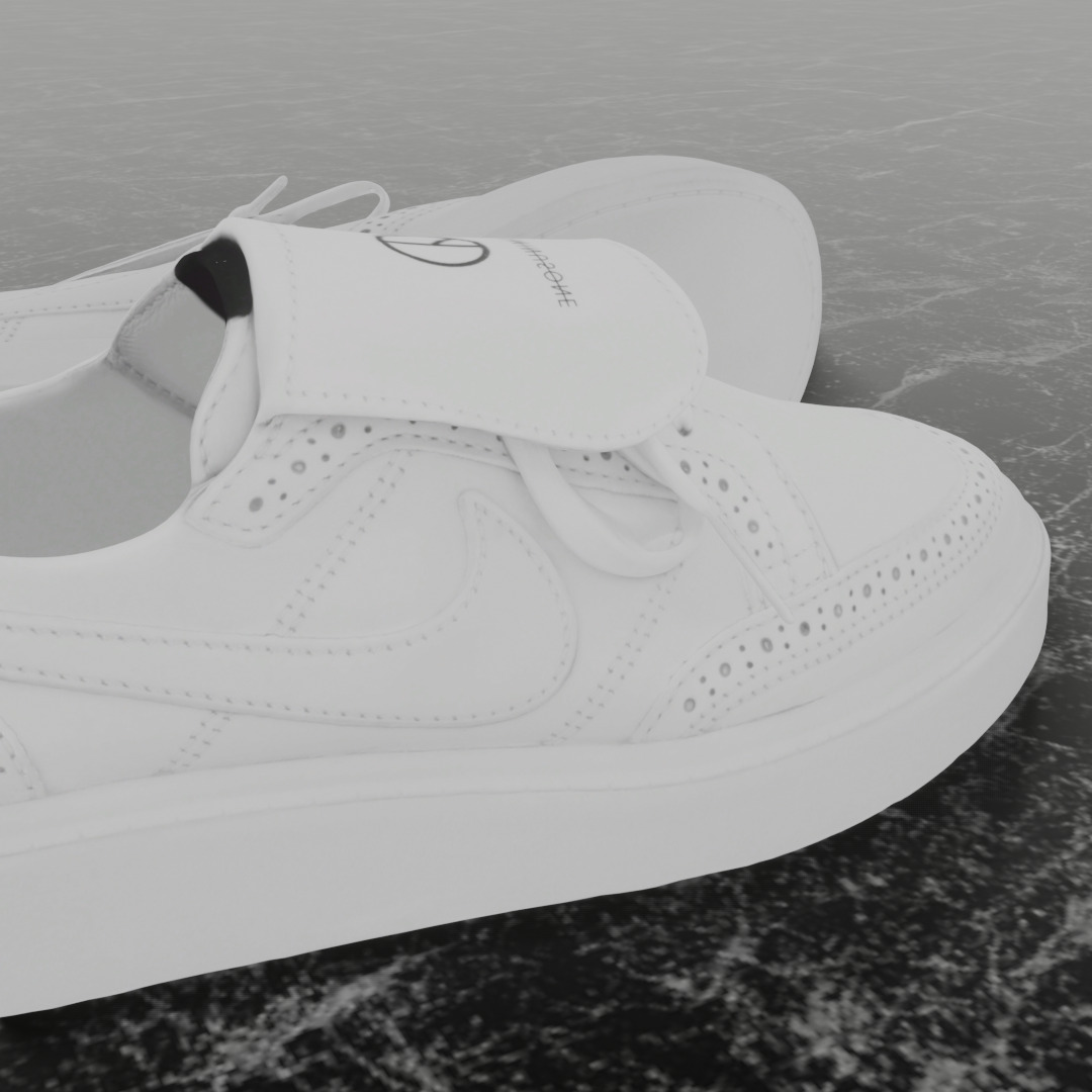 NIKE KWONDO X PEACEMINUSONE 3D SHOES Low-poly 3D model_13