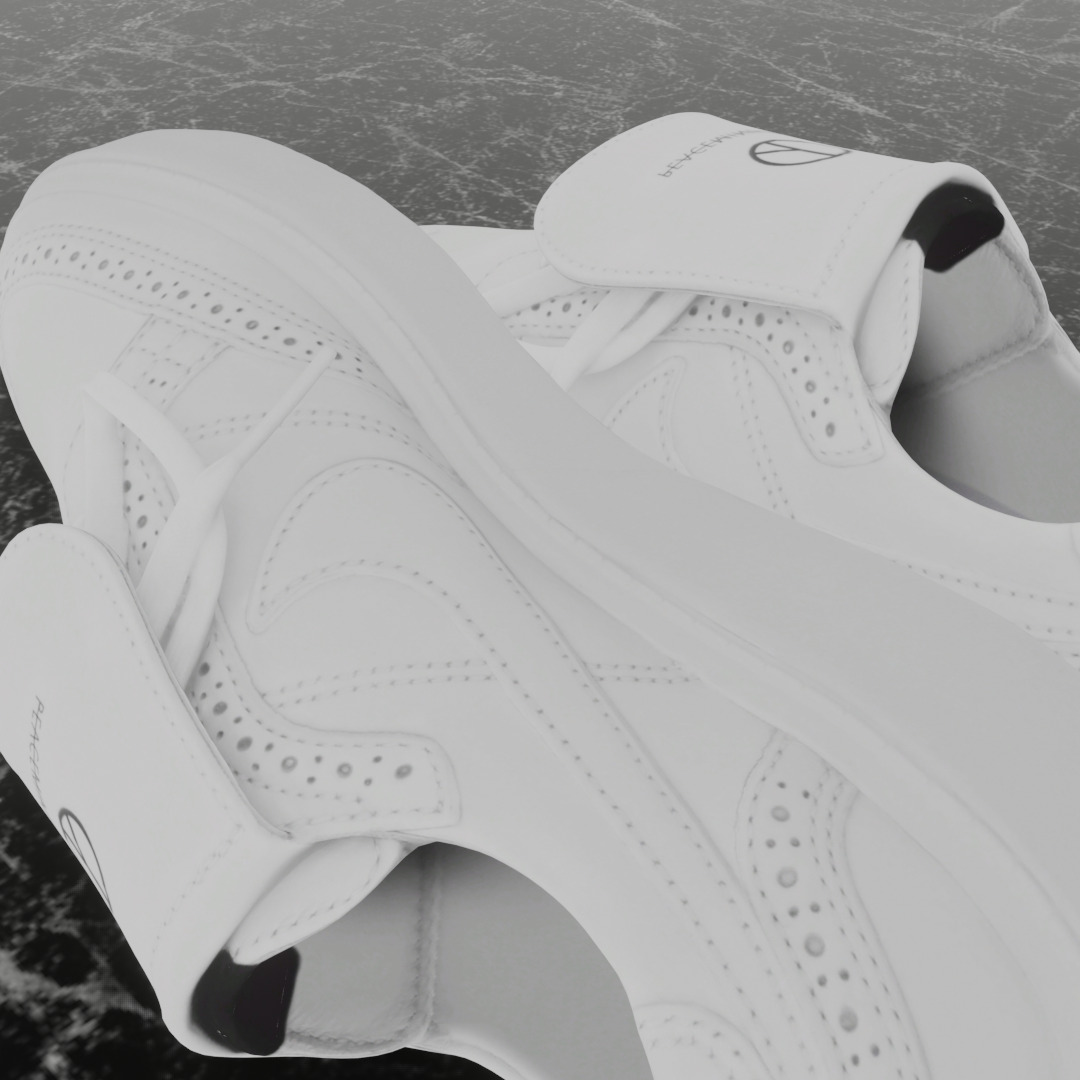 NIKE KWONDO X PEACEMINUSONE 3D SHOES Low-poly 3D model_8