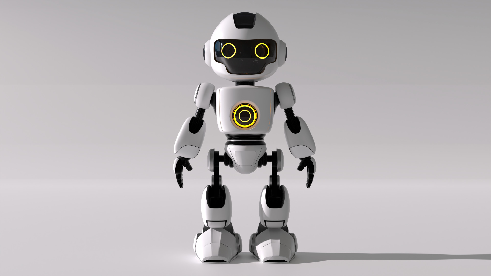 White robot android tecno 3D model_3