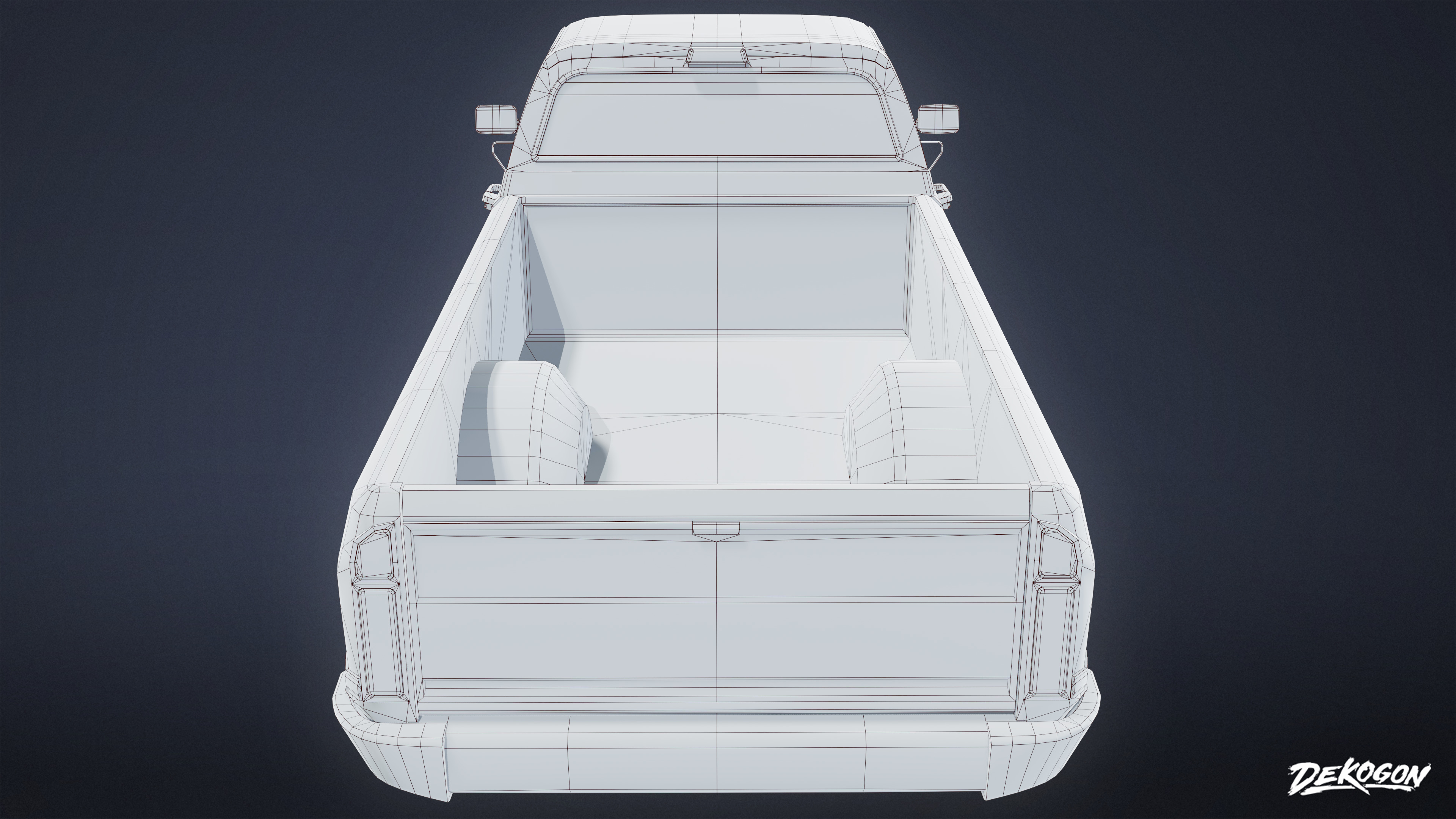 VEHICLES - Truck 06 - LOW POLY Low-poly 3D model_8