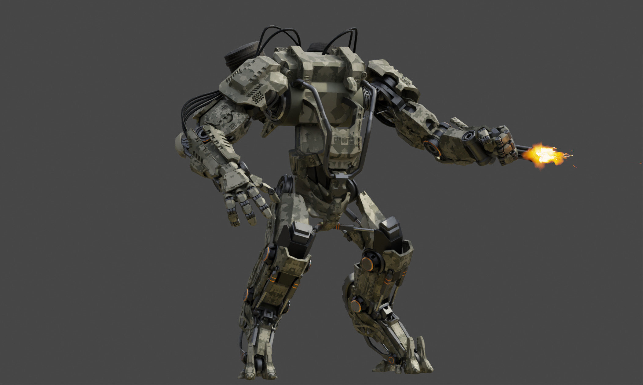 Tactical Exo Suit Model  Low-poly 3D model_3