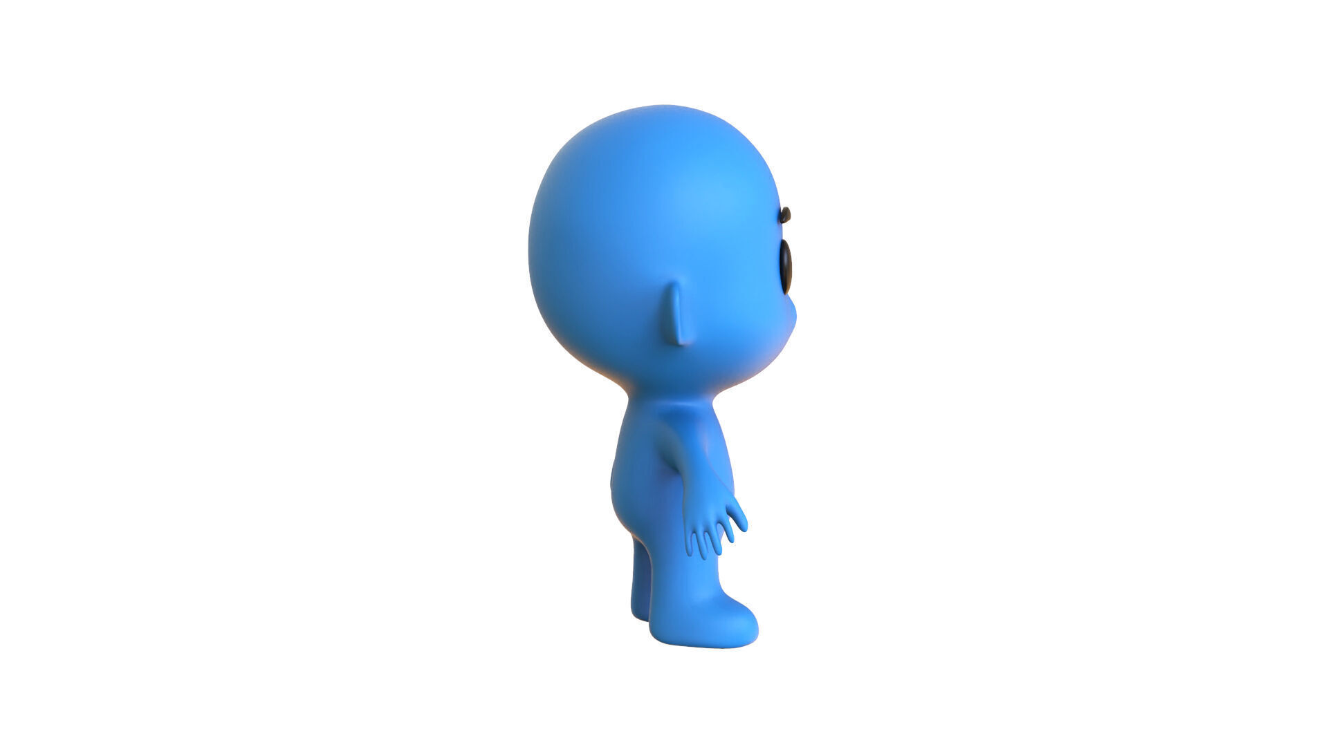 Low Poly Character Blue Guy - Game Ready 3D  Low-poly 3D model_11