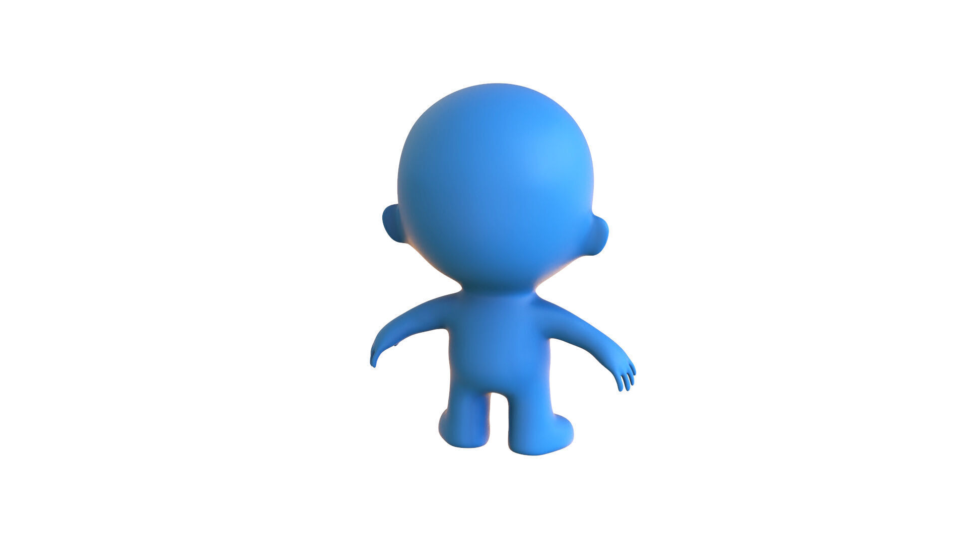 Low Poly Character Blue Guy - Game Ready 3D  Low-poly 3D model_15