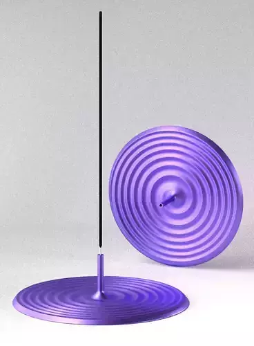 Two spirals incense burner 3D print model