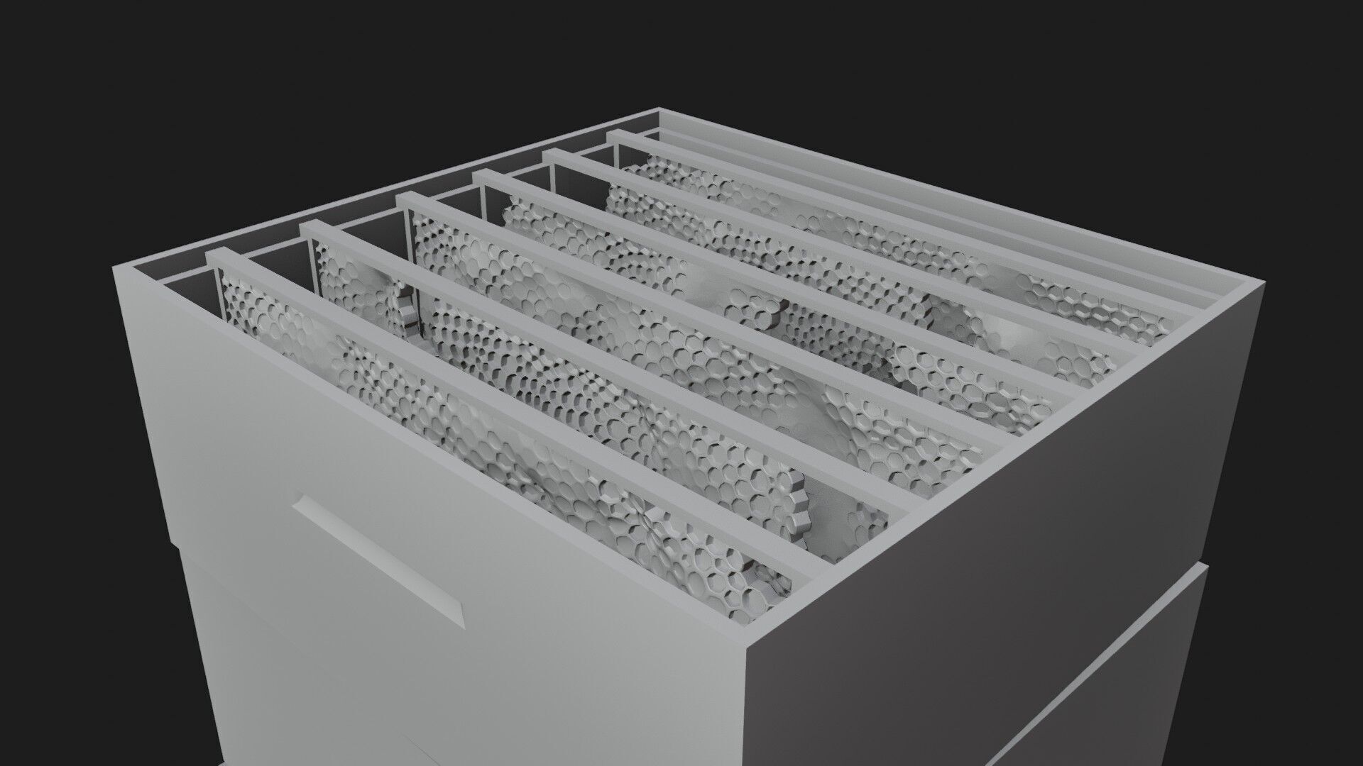 Stacked beehive with 4K Textures 3D model_7